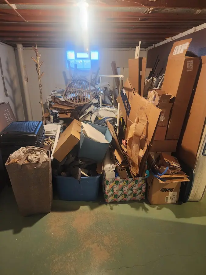 Roll-off dumpster container at job site for 6 Yard Dumpster Rental in Upper Uwchlan